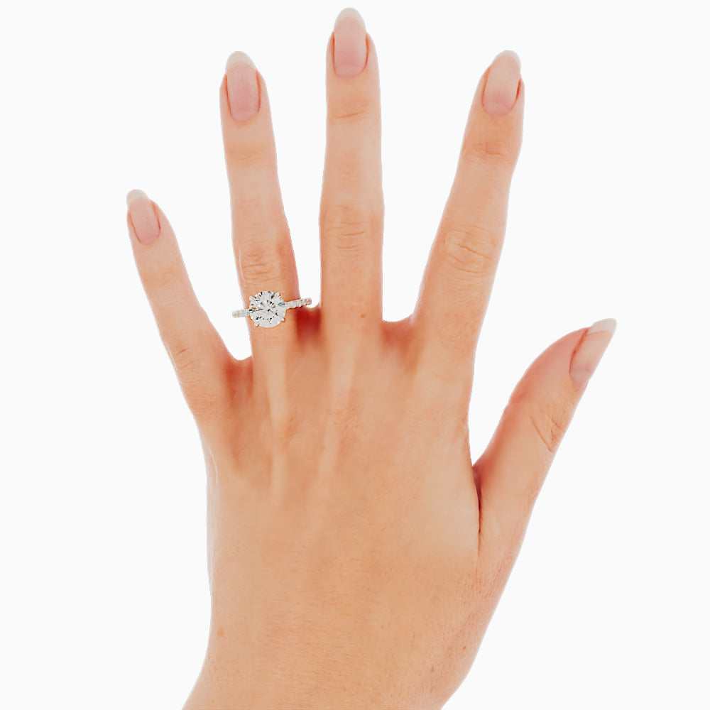 Lab Grown Isabella Vintage Halo Engagement Ring | MiaDonna